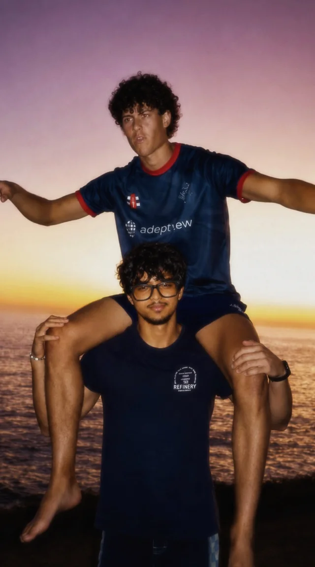 Tejas carrying a friend at sunset